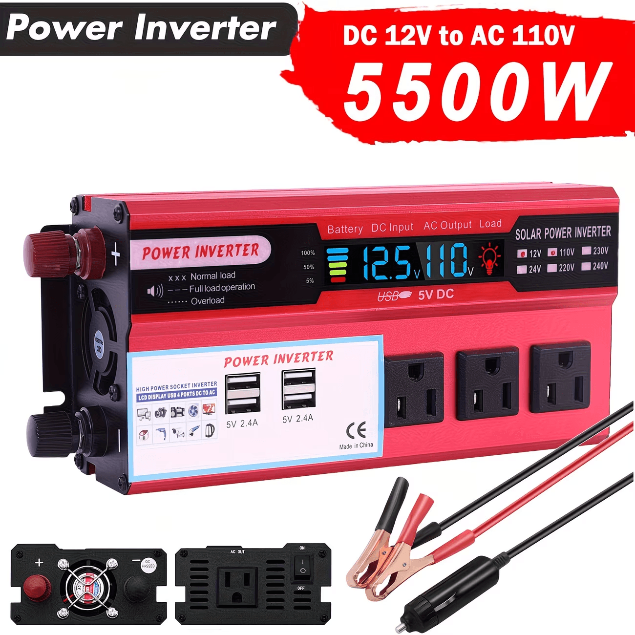 Inversor de Corriente Senoidal Pura 5500W-6500W (Smart Display)